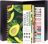 PLANBERRY Hourly Schedule Planner Premium – Undated Weekly Organizer with Time Slots & Monthly Budget – Time Management, Goal Setting, To-Do List & Habit Tracker –6.9″x8.5″(Avocado Green)