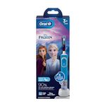 Oral B Kids Frozen Rechargeable Rotating Electric Toothbrush, 2 Brushing Modes (Daily & Sensitive), 2 Min Timer with Quadpacer, 2 Year Warranty, IPX7 Water Resistant, Round Brush Head