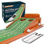 BIRDIEBLAST Golf Putting Mat for Indoor and Outdoor Training, with Putting Mirror & Auto Ball Return Track, Putting Green for Improving Putting Skills (1)