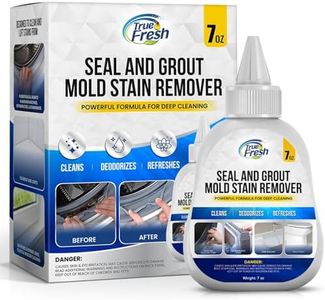 True Fresh Heavy Duty Mold Stain Remover Gel – Powerful Cleaner for Front Loader Washing Machine Seals, Bathroom Grout, Shower Caulking, Tiles & More – 7 oz Cleaning Solution for Stubborn Stains