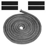 Flintronic Stove Rope, Heat Resistant Rope Seal Replacement Gasket with 4 Tapes, Sealant Strip Fire Rope for Wood Burning Stovee, Chimney, Fireplaces, Oven Door (Φ: 6 mm, Length 3 m)