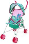 Baby Alive: Doll Umbrella Stroller - Green, Pink, Hearts - Accessory for Dolls Up to 24", Foldable Design, Retractable Canopy, Kids Toy, Ages 3+