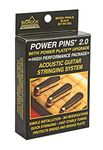 Power Pins 2.0 - Chrome Set with Power Plate Upgrade- Patented Bridge Pin System for Acoustic Guitars- Improved Tone, Amplified Sound, Easier Restringing, and Faster Tuning