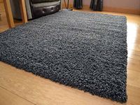 Soft Touch Shaggy Charcoal Thick Luxurious Soft 5 cm Dense Pile Rug. Available In 7 Sizes (160 cm x 220 cm)