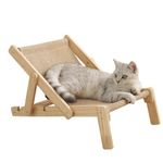 Cat Sisal Chair,Cat Sisal Bed | Cats Raised Bed Beach Chair,Cat Lounger Chair,Portable Cat Lounger Chair, Wooden Cat Lounger,Pet Rocking Chair for Pets