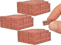 Acacia Grove Real Mini Red Bricks, 1/12 Scale (300 Pack)