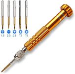 MMOBIEL 5-in-1 Multifunctional Small Magnetic Precision Pocket Mini Screw Driver Set for Eyeglass, Smartphone, Tablet, Watch, Repair Tool Kit