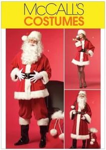 Per uomo e donna & # 39; s McCalls Cartamodello 5550 Babbo Natale Costumi e Borsa