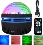 SILULCM 2 in 1 Northern Lights and Ocean Waves Projector, Northern Lights Lamp Northern Lights Projector with Remote Control, LED Ocean Galaxy Projector 14 Light Effects（Northern Lights）