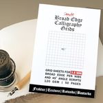 Messketeers - Calligraphy Practice Guides for Broad Edge Scripts/for Pilot Parallel Pen 3.8mm at 45 degree slant(120gsm, 50 sheets) by Say Hey to Art