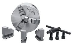 Accusize Industrial Tools 4''/100mm 3-Jaw Chuck Plain Back, 0.866'' Center Hole, 0559-0111