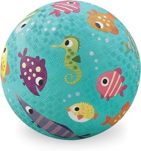 Crocodile Creek Fish Playground Ball, Teal, 5"