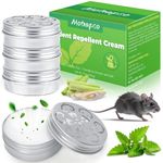 Peppermint Oil Mouse Repellent Tin -4 pcs Mice Deterrent Indoor Outdoor Long-Lasting Natural, Rat Repellent Easy to Use, Pest Repellent for Squirrel, Wasp, Mosquitoes, Bee, Spider, Fly