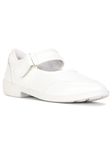 Bata Marrie E 24 Ballerina White School Shoes for Kids |Ideal for Casual outings or Playdates |Everyday wear| Slip-Resistant | All Day Comfortable |Lightweight. Size- 9