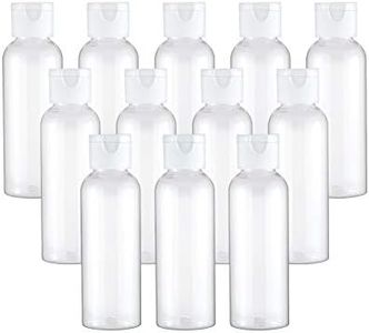 Tancano Plastic Travel Bottles, Clear 3.4oz/100ml Empty Lotion Bottle Small Squeeze Bottle Containers with Flip Cap for Shampoo Conditioner Toiletries 12 pack