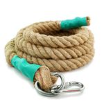 Aoneky Gym Climbing Rope (Brown, 1.18" x 13 ft)