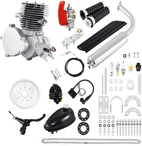 Tipyoumall Upgraded Bicycle Engine Kit, 2 Stroke Motorized Bike Engine Motor Kit 100cc Super Fuel-efficient Fit Modified Full Set for 26"-28" Bikes