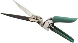 Edward Tools Hand Grass Shears - Tempered Steel Blade Rotating Swivel Head Locks into Place for Ideal Angle - Auto Spring for Less Hand Fatigue - Safety Lock - Rust Proof Coating Grass Scissors Blade