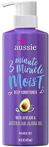Aussie 3 Minute Miracle Moist Detangling Deep Conditioner Treatment with Avocado Oil, 16 fl oz, Paraben and Sulfate Free