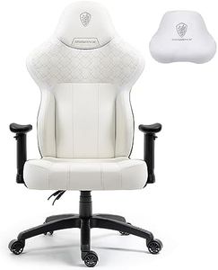 Dowinx Chaise de Gaming en Cuir Synthétique - Siège Ergonomique Inclinable pour Personnes Lourdes - Fauteuil d'Ordinateur Grand avec Dossier Haut