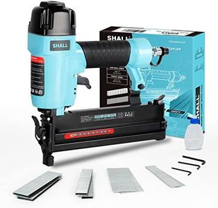 SHALL 18 Gauge Pneumatic Brad Nailer, 2 in 1, 18 GA Air Nail Gun and Crown Stapler, 800 Counts Brad nails (1", 2") and Narrow Crown Staples (1", 1-1/2") Included, for DIY Project, Upholstery