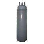 Luxurious Necessities 3 Three Nozzle Triple Mouth Sauce Bottle Ketchup Dispenser 24oz 700ml