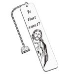 Funny Bookmarks for Women, is That Smutt Jesus Bookmark, Novelty Gag Bookmark Gift for Female Friend Bookish Nerd Booklover Adult Women, Christmas Stocking Stuffer Birthday Gift, Women Book Club Gift