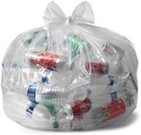 Aluf Plastics 20-30 Gallon Clear Trash Bags - (Huge 100 Pack) - 30" x 36" - 1.2 MIL- Heavy Duty Industrial Liners Clear Garbage Bags for Recycling, Contractors, Storage, Outdoor