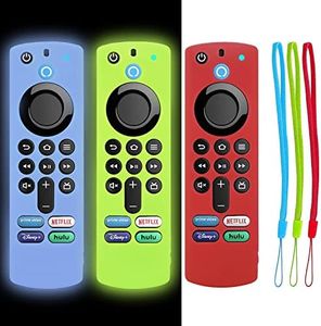 [3 Pack] Remote Case Compatible with TV Stick (3rd Gen) 2021 Alexa Voice Remote, Anti-Slip, Shockproof, kin-Friendly and Washable