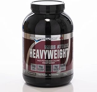 Boditronics Mass Attack Heavyweight Mass Gainer Powder for High Protein and High-Calorie Weight Gainer Protein Powder with 5g Creatine, BCAA, Glutamine and Beta Alanine (Milk Chocolate)