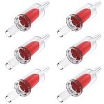 Pawfly Aquarium Check Valves Red Plastic One-Way Non-Return Valves for Common Air Pumps Protectors for Standard 0.5cm Airline Tubing Fish Tank Accessories, 6 Pack