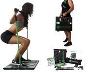 BodyBoss Home Gym 2.0 by 1Loop - Full Portable Gym Workout Package, Includes 1 Set Of 2 Resistance Bands - Collapsible Resistance Bar, 2 Handles + more - Full Body Workouts For Home, Travel or Outside