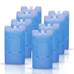 EcommerceHub® Ice Packs for Cooler 8PCS - Reusable, Long Lasting Ice Pack & Beverage/Cold Items Transports & Cooler Set for Long Term Use - Cools Faster Than Ice - Cooler Accessories