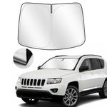 ZATOOTO Car Windshield Sunshade, Front Window Sunshades, Foldable Car Sunshade Windscreen, Blocks UV Rays, Sun Heat Protection, 140x80 cm