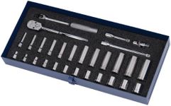 Williams MSB-29FTB 29-Piece 3/8-Inch Drive Metric Socket and Drive Tool Set with Toolbox