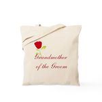 CafePress Red Groom's Grandmother Tote Bag Natural Canvas Tote Bag, Reusable Shopping Bag