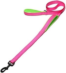 Maxpower Planet - Heavy Duty Dog Leash - 6ft Long with Double Traffic Handle Reflective Pink - Perfect for Medium to Large Dogs