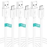 SIOCEN 3 Pack 10FT Micro USB Power 