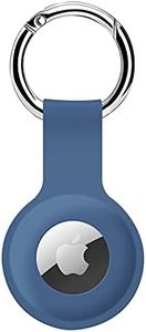 Holder Case for AirTag/New airtag 2 Ultra Light Silicone Sleeve for AirTags Durable Anti-Scratch Protective Skin Cover with Anti-Losing Keychain Ring Accessory for Apple AirTags 2021 2026 Navy