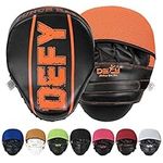 DEFY Challenger Punching Mitts Kickboxing Muay Thai MMA Boxing Pads Target Curved Gloves Training Hand Target for Kids, Youth, Men & Women (Orange)