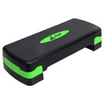 ABB INITIO GYM (A De Jure Fitness Brand) Polypropylene Adjustable Home Gym Exercise Fitness Stepper for Exercise Aerobics Stepper (Green & Black)