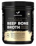 Euphoria Bliss Beef Bone Broth Powder 400g | Sweden Grass Fed | No Hormones or Additives | Unflavoured High Grade Beef Bone Broth | Halal