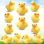 12 Pieces Plush Yellow Duck Stuffed Animal 4 Inches Duck Plush Soft Toy Small Duck Playset for Boys and Girls Room Sofa Birthday Party Decoration