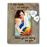 Teacher Photo Frame, End of Year Pupil Gift, Personalised Wooden Picture Frame, Thank You for Helping Me Grow