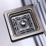 THOISEWELT® 304" Stainless Steel Heavy Body Square Kitchen Sink Drainer Strainer West Coupling Water Out Let Fitting