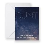 Look At The Stars See How They Shine For You A5 Card - Novelty Happy Birthday Funny Rude Joke Crude Swear Song Lyrics Blank Personalised Message Greetings (Blank Message Prime)