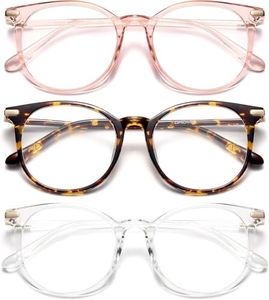 Gaoye Blue Light Blocking Glasses, Retro Round Eyewear Frame Anti Eyestrain Computer Glasses for Women Men