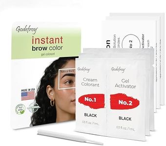 Godefroy Fast Acting Temporary Instant Brow Color, 3 Applications Per Package, Salon Quality Results, Natural Black
