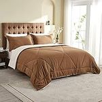 beeweed Summer Duvet King Size, 4.5 Tog Down Alternative Comforter Set with 2 Shams, Reversible Coverless Duvet Microfiber Soft Bed Quilt for All Seasons, Machine Washable, 230x220cm