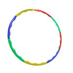 HIGHROOF® Adult Kid's Plastic Hula Hoop Zig Zag Quality Exercise Fitness Ring, 8 Inter-Lockable Pieces